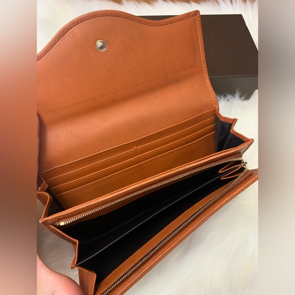 Sold💖Authentic Gucci Bifold Long Leather Wallet in 🍊 - Picture 14 of 14